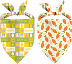 Easter Dog Bandana, 2 Pack Adjustable Holiday Party Pets Easter Egg Bandana by XGXHZYLC