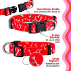 Native Pup Valentine’s Dog Collar- Valentines Day Pet Collars- Valentine Girly - Image 4