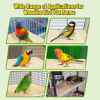 2PCS 13.8x7.9 inches Large Bird Perch Stand Wooden Parakeet Stand Platform - Image 7