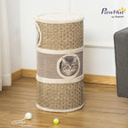 PawHut 28 Inch Cat Condo, 3 Story Cat Hideaway - Image 2