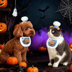 HOWWFALY Cat Halloween Costumes Pet Chef Hat &Hamburger Bib Costume Set - Image 5