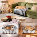Large Dog Couch Bed, Fluffy Washable Couch Protector - Image 3