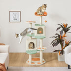 Yaheetech 57.5in Cat Tree Tower, Scratching Posts, 2 Condos and Dangling Balls - Image 3