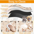 Pet Feeding Mat, Pet Photo Absorbent Dog Cat Food Mat Dog Mat - Image 5