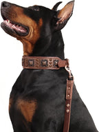 PET ARTIST Upgrade Padded Leather Dog Collar, 2 inch Wide Genuine Leather Dog - Image 7