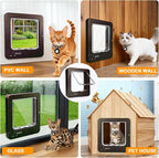 Smart Cat Door with 3 Collar Sensor, RFID Cat Door Collar Activated with Remote - Image 6