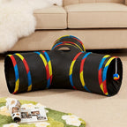 Tempcore Pet Cat Tunnel Collapsible Toy, 3-Way Kitty Tunnel - Image 2