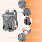 Dog Carrier Backpack, Pet Front Carrier Backpack Legs Out Dog Chest Carrier - Image 3