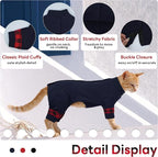PUMYPOREITY Cat Shirt with Rear Snap Closure, Stretchable Cat Sweater, Comfort - Image 2