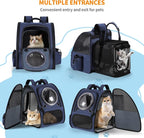 Bubble Cat Backpack Carrier, Expandable Cat Carrier Backpack, Breathable Pet - Image 4