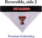 Pets First Collegiate Pet Accessories, Reversible Bandana, Texas Tech Red - Image 2