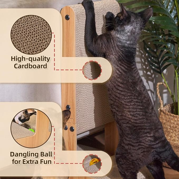 Nekosan T-Shaped Cat Scratcher for Indoor Cats, Double-Sided Furniture Protector - Image 4