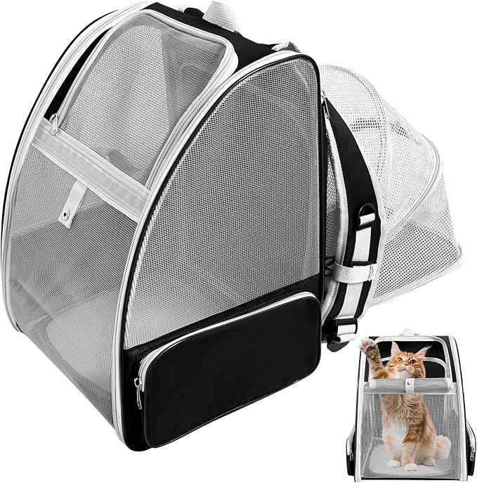 Cat Backpack Carrier, Expandable Pet Carrier Backpack by Unknown