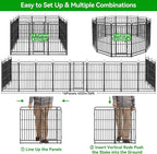 Heavy Duty Dog Playpen: 16 Steel Panels 40" Height, Square Steel Pipe - Image 8