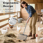 Chicken Poop Scooper & Rake 2-in-1, 304 Stainless Steel Shovel Head, Chicken - Image 5