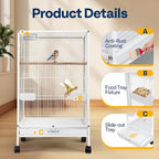 VIVOHOME 30 Inch Height Wrought Iron Bird Cage - Image 3