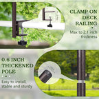 Deck Bird Feeder Pole Porch Multi-Hooks Hanging Kit - Image 4