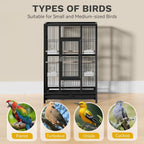DWVO 53.9-Inch Metal Bird Cage: Large Parrot Cages - Image 6
