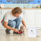 Meraki Home Farmhouse Cat Food and Treats Containers + Feed Scoop + Pet Food - Image 6