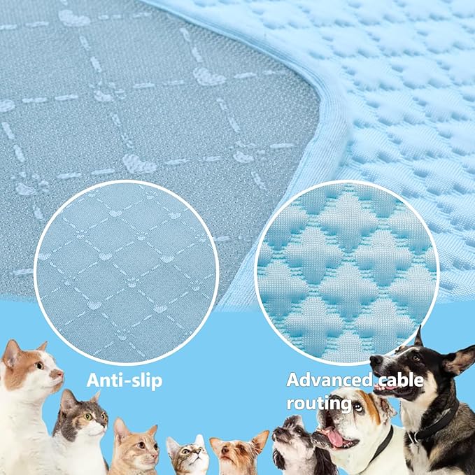 SOMOYA Dogs Cooling Mat Pet Cool Pads Blanket Sleeping Kennel Mat, Washable Ice - Image 3