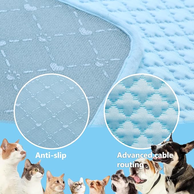 SOMOYA Upgrade Self-Cooling Mat Thicken Dogs Cooling Mat Washable Non-Slip Pet - Image 3