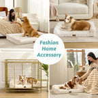 Cute Dog Bed for Small Dogs, Faux Rabbit Fur Orthopedic Foam Dog Bed - Image 2