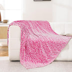 Bnuitland Pink Leopard Print Flannel Throw Blanket, 300 GSM Double Sided Fuzzy - Image 2