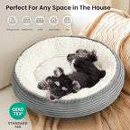 Love's cabin Round Donut Cat and Dog Cushion Bed, 25in Pet Bed - Image 6