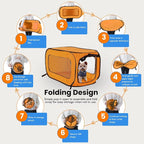 Beatrice Home Fashions Portable, Collapsible, Pop Up Kennel Travel Cat and Dog - Image 5
