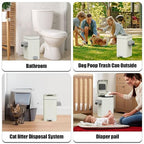 Dog Poop Trash Can for Outside & Indoor, 5L/1.3Gal Small Odor Control Pet Waste - Image 9