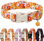 Fall Dog Collar Vintage Daisy Puppy Collar by Babolepet