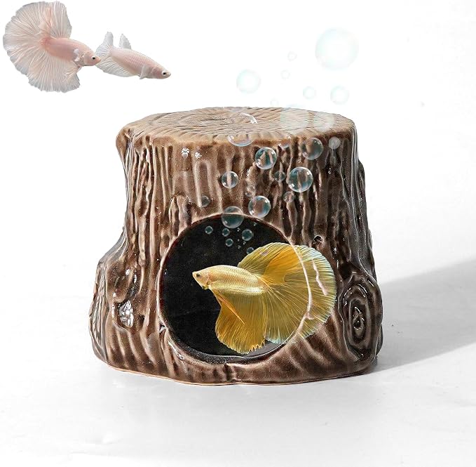 Aquarium Decor Cave Betta Fish Aquarium Accessories Ornaments Hiding Cave by Deapeey