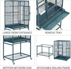 Yaheetech 54inch Metal Large Parrot Parakeet Flight Bird Cage w/Rolling Stand - Image 6