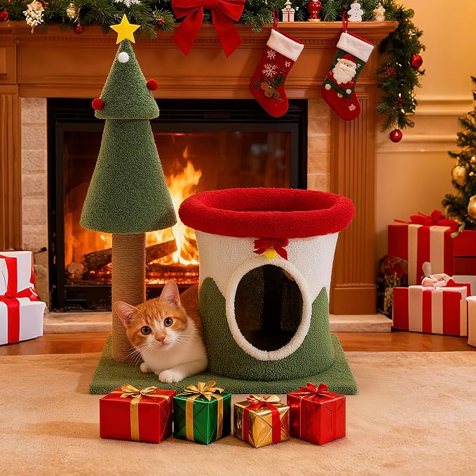 COSIEST 30in Christmas Cat Tree - Image 3