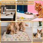 Absorbent Pet Dog Bowl Mat for Food and Water, Pet Cat Food Feeding Mat - Image 7