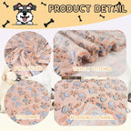 Rezutan 1 Pack 3 Blankets for Dogs, Dog Blanket for Small Pet Cat, Premium Soft - Image 2