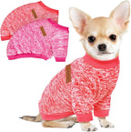 2 Pcs Dog Sweaters for Small Dogs Girl Boy Winter Fleece Clothes Warm Soft Dog by BAOBICUTE