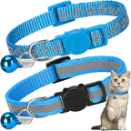 2 Pack Cat Collar with Bells, Reflective Collars by Bosose