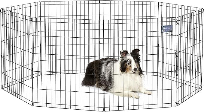 MidWest Homes for Pets Folding Metal Puppy / Dog Exercise Pen, Indoor/Outdoor by MidWestHomesForPets