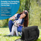 Cat Carrier, Dog Carrier, Pet Carrier, Foldable Waterproof Premium PU Leather - Image 6