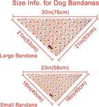 Floral Dog Bandana, UP URARA PUP Flowers Triangle Bid Scarf - Image 3