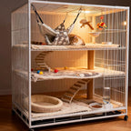 Cat Hammock for Cage, Soft Warm Hanging Bed for Kitten, Guinea Pig, Chinchilla - Image 2