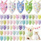Kacctyen 50 Pcs Spring Easter Dog Bandanas Bulk Bandanas by Kacctyen