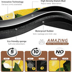 Black Cat Funny Dog Food Mat for Floors, Lemon Absorbent Pet Food and Water - Image 3