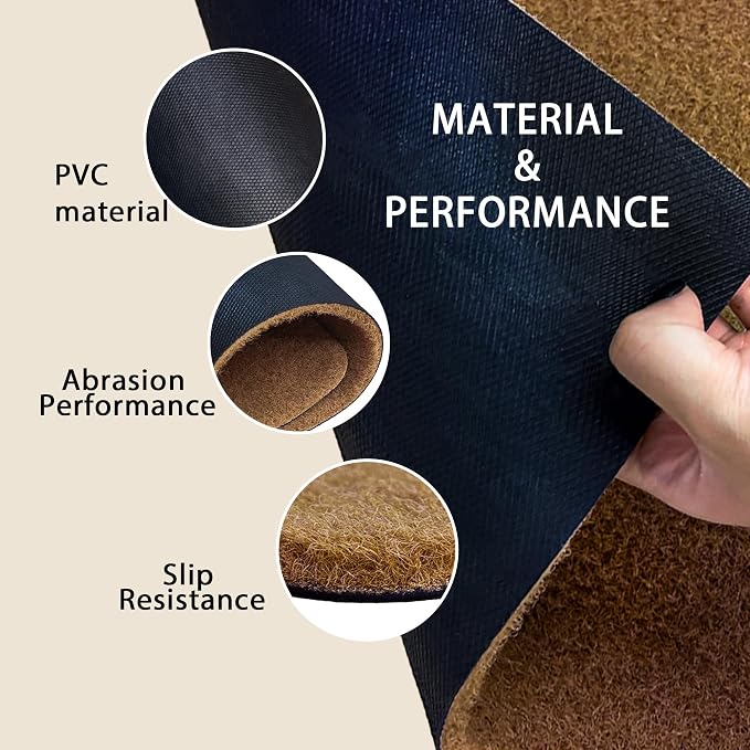 Complimentary Dog Hair with Entry Door Mat, Cute Dog Paws Print Artificial Coir - Image 7