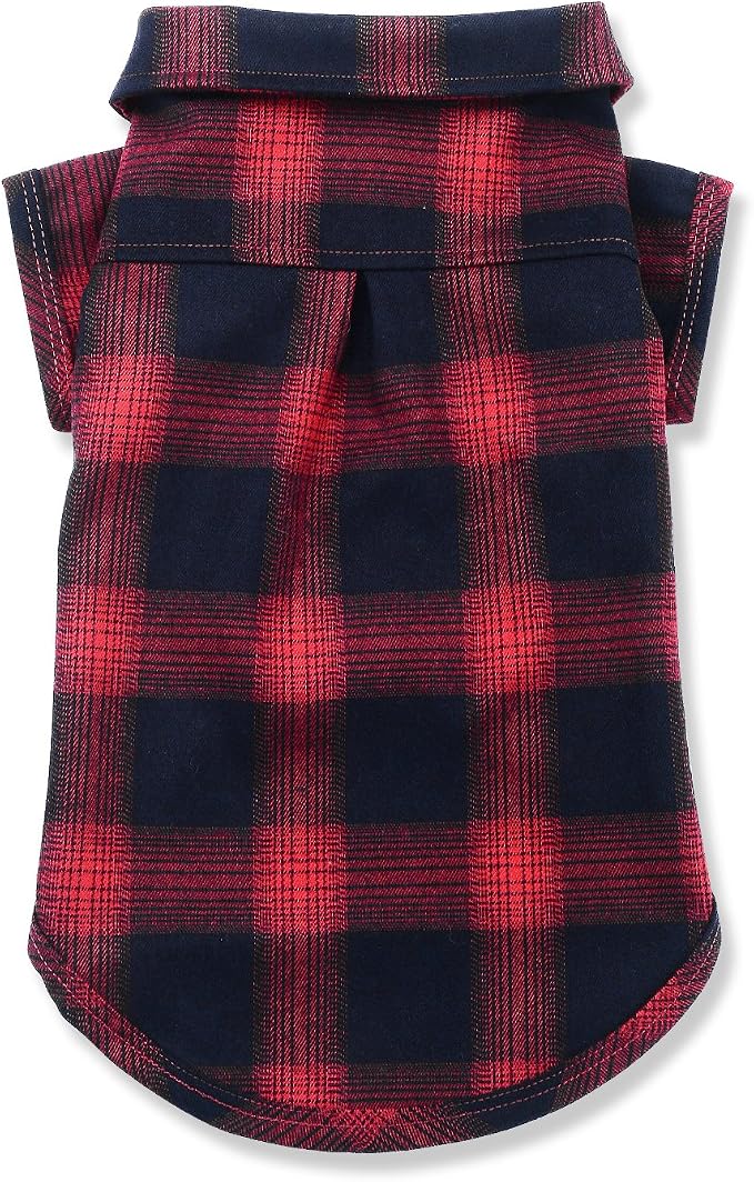 Koneseve Dog Shirt, Pet Plaid Clothes Shirt T-Shirt Sweater Matching Breathable - Image 2