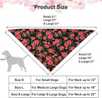 ADOGGYGO Floral Dog Bandana 2 Pack, Reversible Red Pink Rose Pet Scarf Bib - Image 4