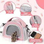 YUDODO Hamster Carrier Guinea Pig Carrier Bag Small Animal Sugar Glider Pouch - Image 3