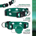 Native Pup St Patricks Dog Collar- Saint Patrick Green Shamrock Pet Collars- - Image 4