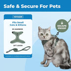 Voyager Escape-Proof Step-in Lock Cat Harness & 5ft Neoprene-Handle Leash Set - Image 2